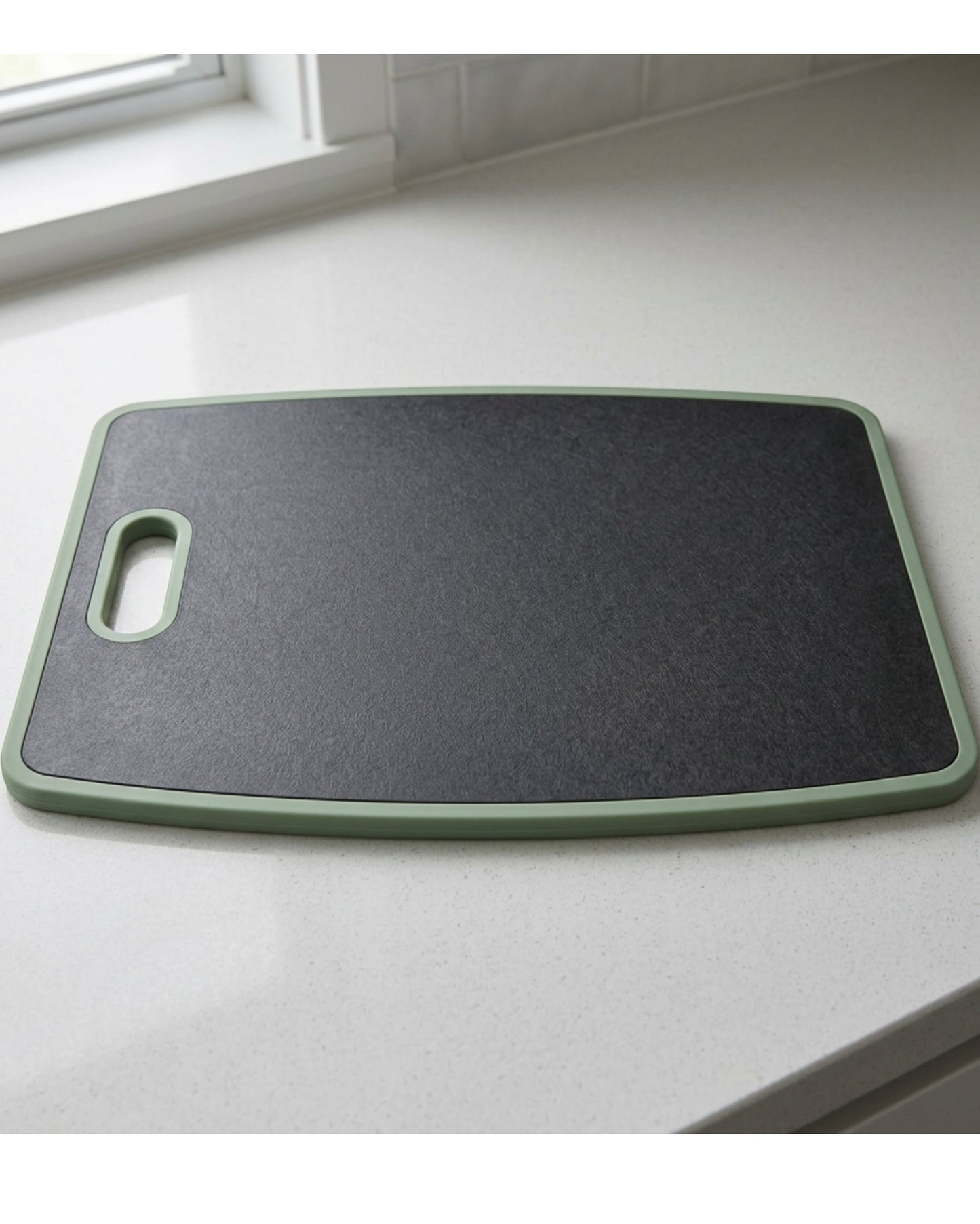 Mesx Cellulose Composite Cutting Board 35 x 24 cm Sage Edge - Lifestyle view