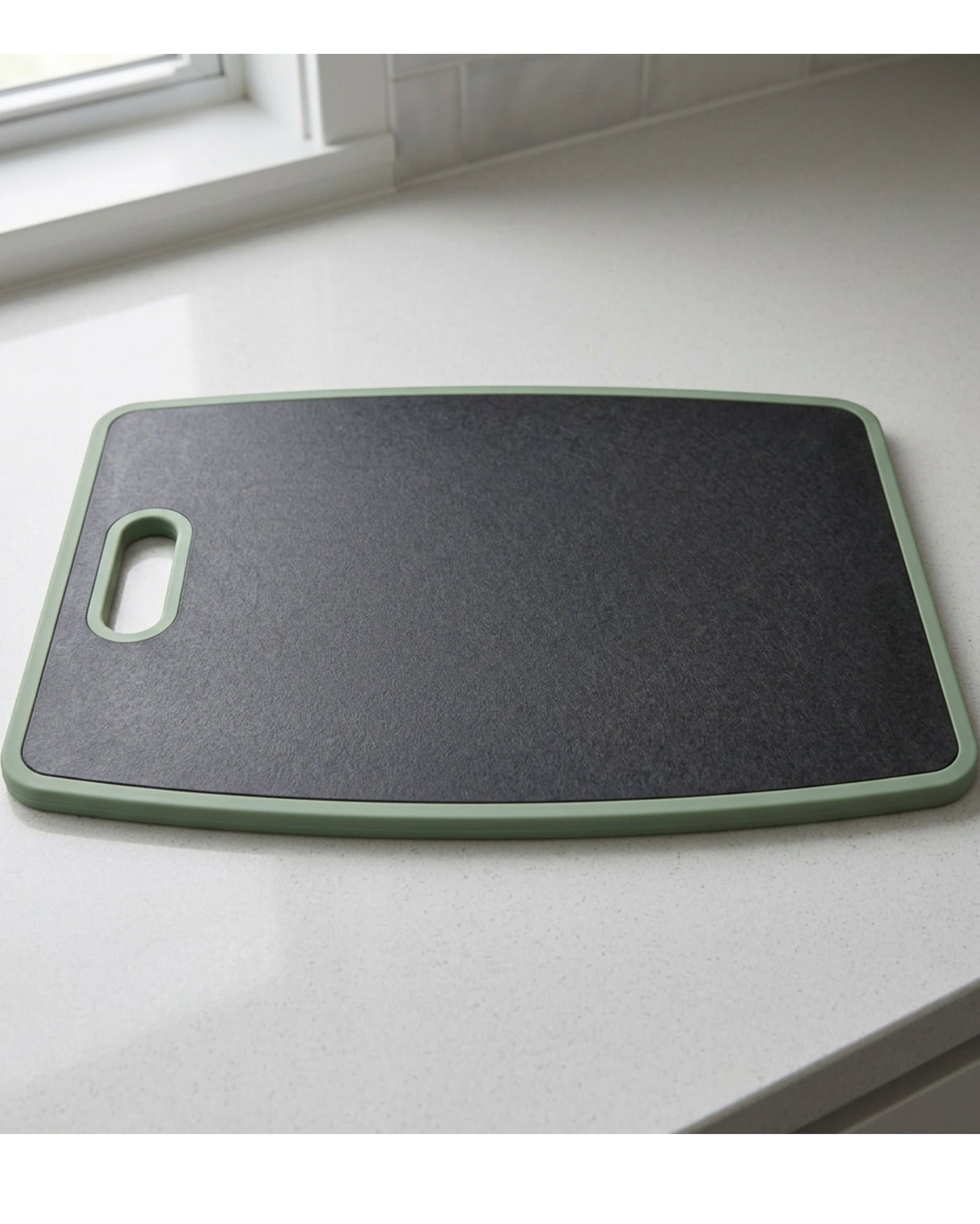 Mesx Cellulose Composite Cutting Board 35 x 24 cm Sage Edge - Lifestyle view